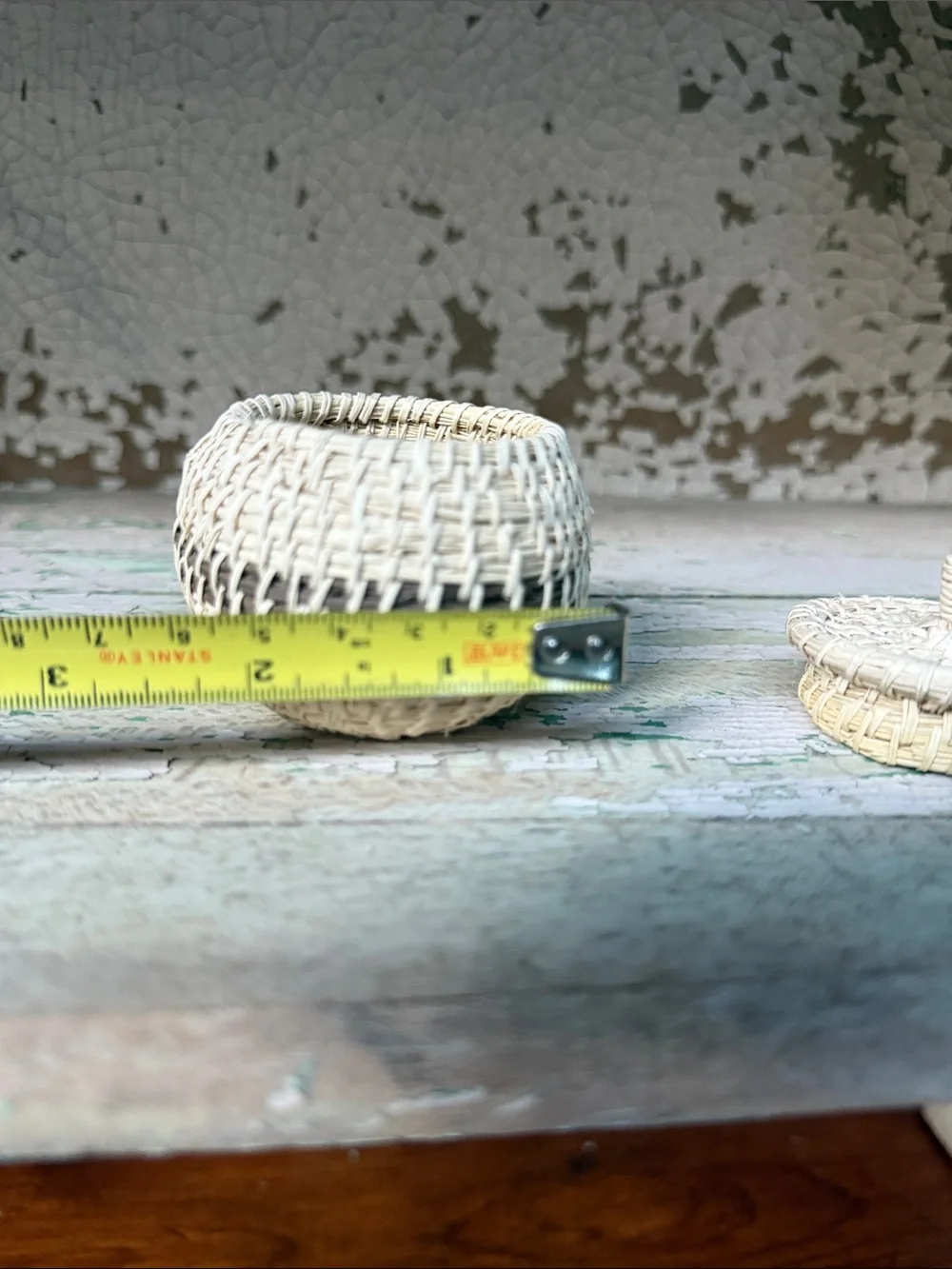 🌿Mini Handwoven Natural and Brown Decorative Lidded Basket